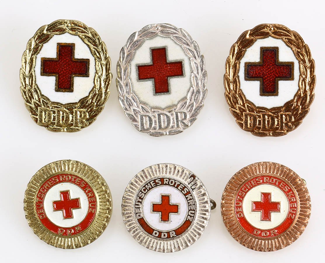 East German, DDR, Red Cross badges - full set - New items ...